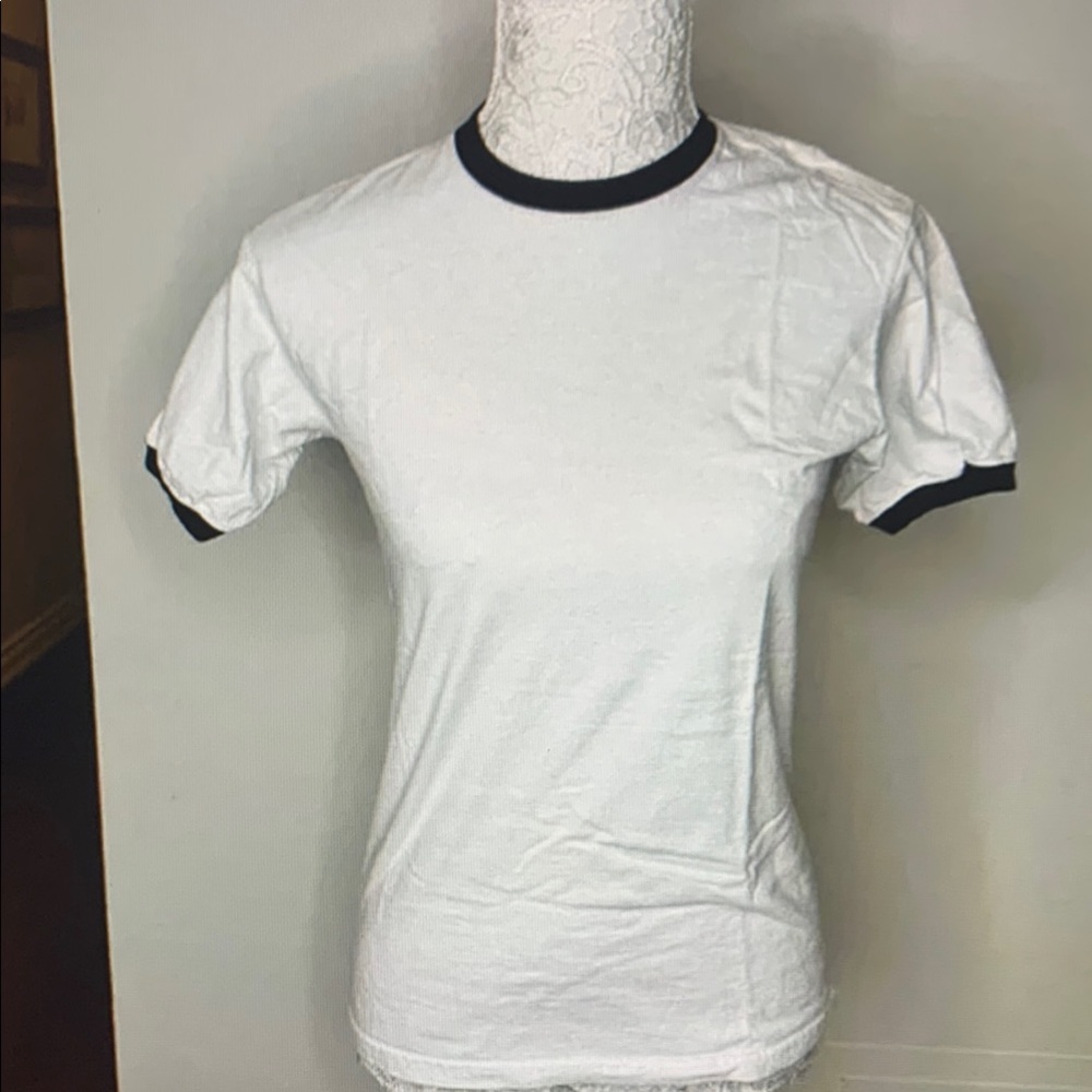 Classic White and Black Women's T-Shirt